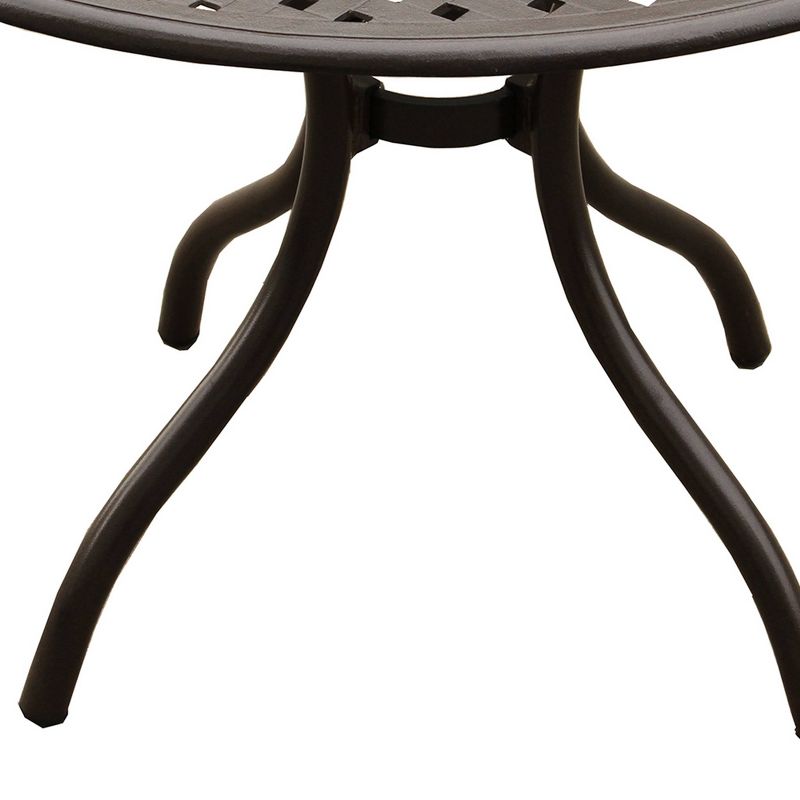 42&#34; Modern Mesh Aluminum Round Patio Dining Table - Brown - Oakland Living, UV & Weather-Resistant, 5 of 7