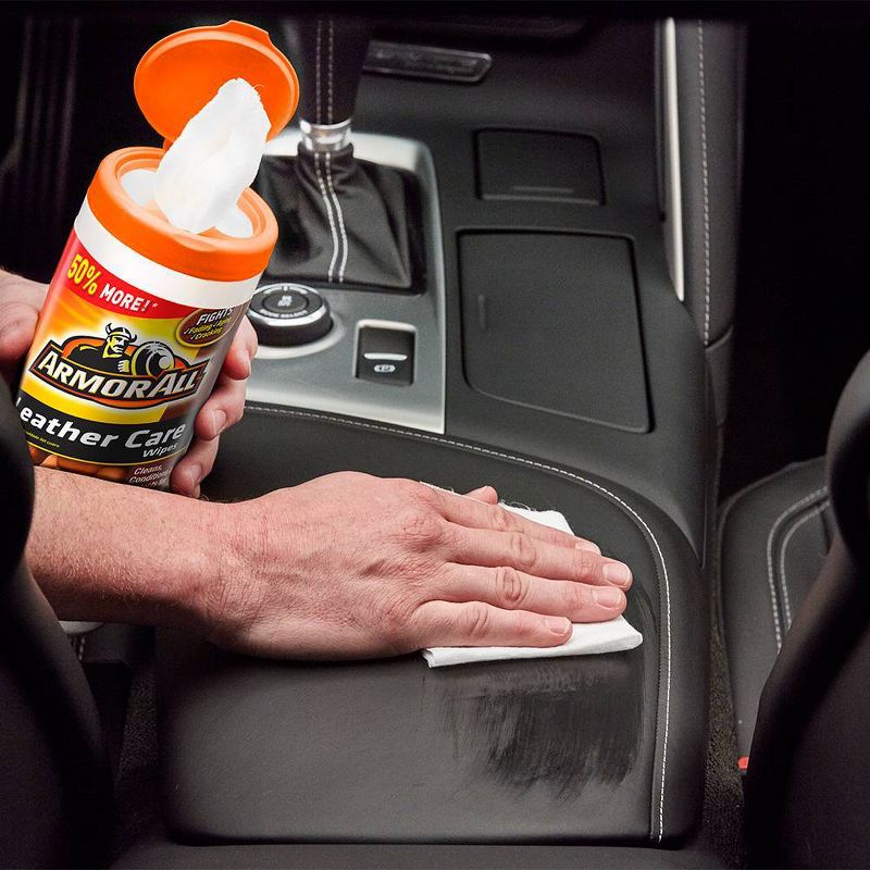 Armor All 30ct Leather Care Wipes Automotive Protector, 5 of 6