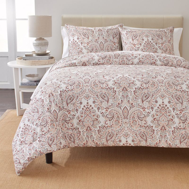 Kalampur Reversible Percale Cotton Comforter Set Brown/Blush - Heirlooms of India, 5 of 6