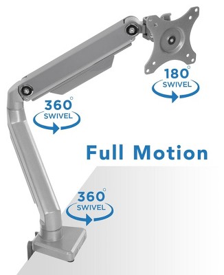 Adjustable Aluminum and Steel Single Monitor Arm Mount