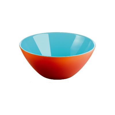 Guzzini My Fusion Sea Blue and Orange Acrylic 9.8 Inch Bowl