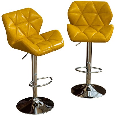 NicBex Set of 2 Bar Stools for Kitchen Island,Faux Leather Counter Bar Stools with Adjustable Height,Bar Chairs for Dining Rooms,Kitchens