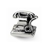 Black Bow Jewelry Sterling Silver Telephone Bead Charm - 3 of 4