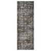 Washable Area Rugs Vintage Distressed Accent Carpet with Non-Slip Backing, Floral Print Indoor Mat, Traditional Low Pile Floor Cover - 3 of 4