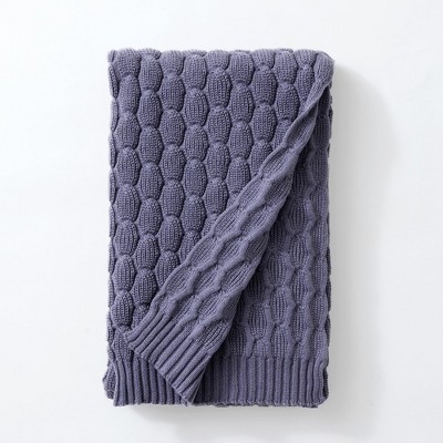 Amelie Home Arild Modern Textured Knit Throw