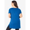 Roaman's Plus Size Cotton Short Sleeve V-Neck Ultimate Tunic - 3 of 4