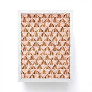June Journal Triangular Lines in Terracotta Framed Mini Art Print - Society6 - 1 of 3