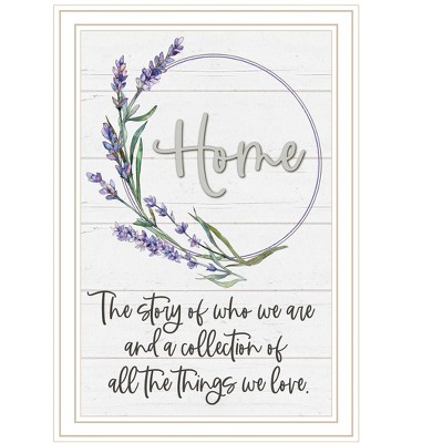 HomeRoots Home a Circle of Love White Framed Print Wall Art