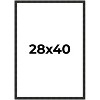 PosterPalooza | 28x40 Thin Barnwood Picture Frame, UV Acrylic, 2 Finishes - Grey and Black - 2 of 4
