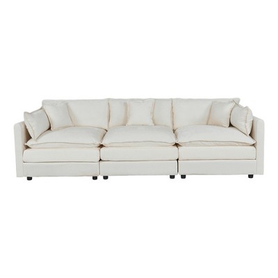 NicBex Couches for Living Room Deep Seat Sofa Couch Upholstered 2 Seater Sleeper Loveseat Sofa with 4 Pillows for Bedroom