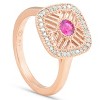 Pompeii3 1/2 Ct Diamond & Ruby Fashion Designer Ring 14k Rose Gold - 3 of 4