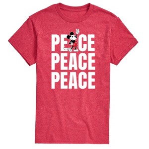 Men's - Disney - Mickey Mouse Stacked Peace Sign Short Sleeve Graphic T-Shirt - 1 of 4
