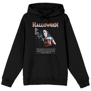John Carpenter's Halloween The Night He Came Home Long Sleeve Men's Black Hooded Sweatshirt - 1 of 3