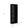 HomeRoots Set of Two Black Wood Multi Tier Bookcases - 3 of 4