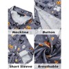 Coolmee Mens Halloween Christmas Shirts Funky Button Down Shirts Party Aloha Shirt Holiday Hawaiian Tops - 4 of 4