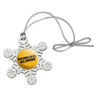 University of Wisconsin Milwaukee Official Panthers Alumn Metal Snowflake Christmas Tree Holiday Ornament