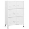 VidaXL Industrial Storage Chest White 29.5"x15.7"x45.3" Metal - 2 of 4