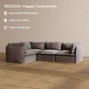 Modular Washable 4-Seater Corner Sectional in Caviar | Deluxe+ Seat | Cloud Pillow - 2 of 4