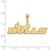 Black Bow Jewelry 10k Yellow Gold South Florida Bulls NCAA Large Pendant - 2 of 3
