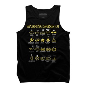 Men's Design By Humans Car Warning Signs 101 By ZeusSE Tank Top - 1 of 2