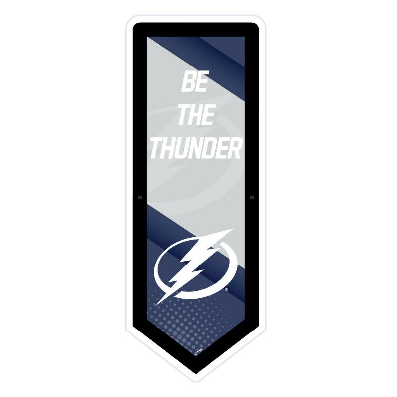 Evergreen Ultra-Thin Glazelight LED Wall Decor, Pennant, Tampa Bay Lightning- 9 x 23 Inches Made In USA, 1 of 7