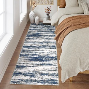 Modern Hallway Rugs 2x6 Non-Slip Abstract Runner Rugs, Non-Shedding Neutral Indoor Carpet, Stain-Resistant Ultra-Thin Floor Carpet Mats for Bedroom - 1 of 4