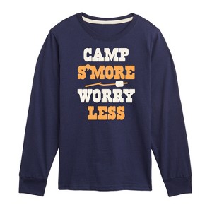 Boys' - Instant Message - Camp Smore Worry Less Long Sleeve Graphic T-Shirt - 1 of 4