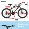 Zeus & Ruta 26" Mountain Bike with 21-Speed Gears, Dual Suspension, High-Carbon Steel Frame Bicycle for Adults & Teens - 3 of 4