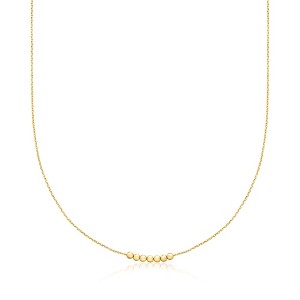 Pure Collection by Ross-Simons Italian 14kt Yellow Gold Beaded Centerpiece Necklace Size 16 - 1 of 3