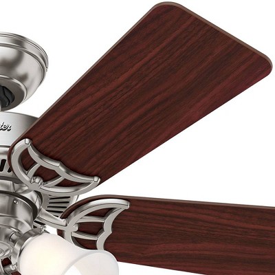 Brushed Nickel Ceiling Fan with Cherry and Maple Blades