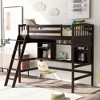 NicBex Twin Size Bunk Bed with Desk Loft Bed Pine Bed Frame with Storage Shelves, Inclined Ladder and Guardrail, No Box Spring Required - 2 of 4