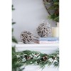 Gulches Series Silver Shatterproof Natural Iced Leaf Twig Ball Christmas Ornament - 4 of 4