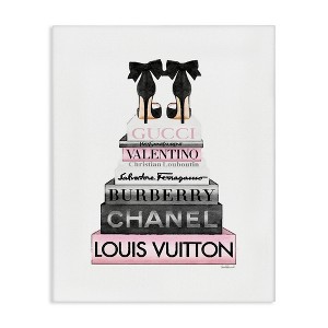 Stupell Industries Black Heels Pink Bookstack, 16" x 20" - 1 of 4