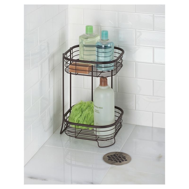 iDESIGN Square Free Standing or Shower Storage Shelves Bronze, 3 of 6