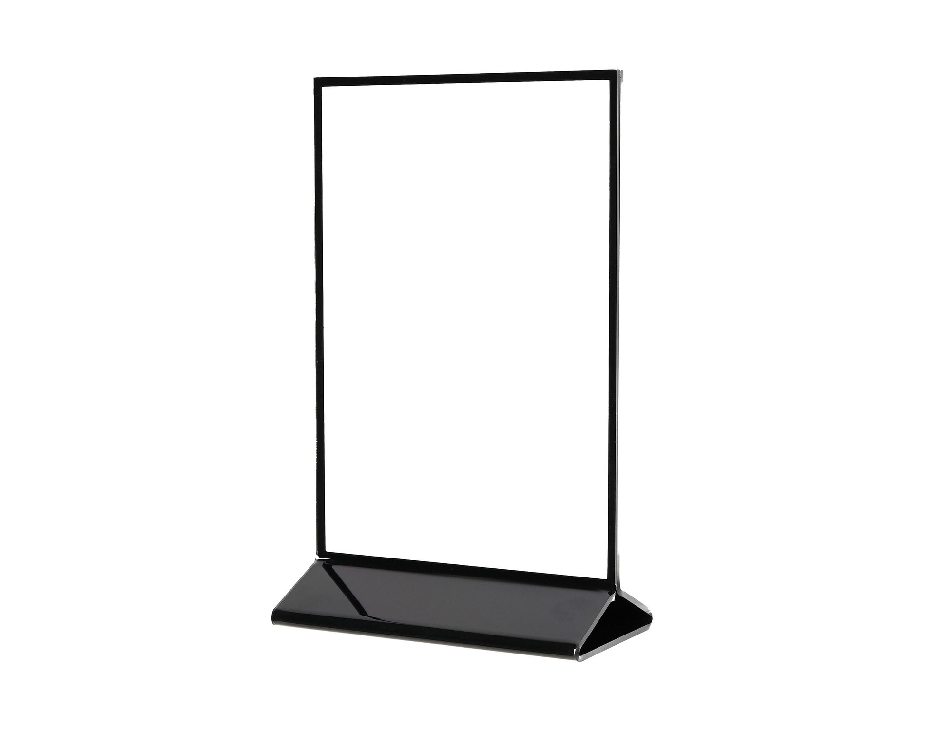Deflecto® Double-Sided Sign Holder with Black Frame and Base