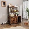 Acekool 52" Cat Litter Cabinet - Hidden Box with Shelves & Scratching Pad - 2 of 4