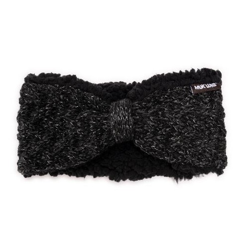 MUK LUKS Women's Butterfly Acrylic & Lurex Cable Headband - image 1 of 2