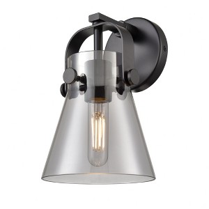Pilaster II Cone - 1 Light Wall Sconce In Industrial Style-9.75 Inches Tall and 6.5 Inches Wide - 1 of 1
