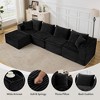 Modular Sectional Sofa,Modern Cloud Sectional Couch with Deep Seat, Boneless Couch with Chaise for Living Room Apartments Bedroom - 4 of 4