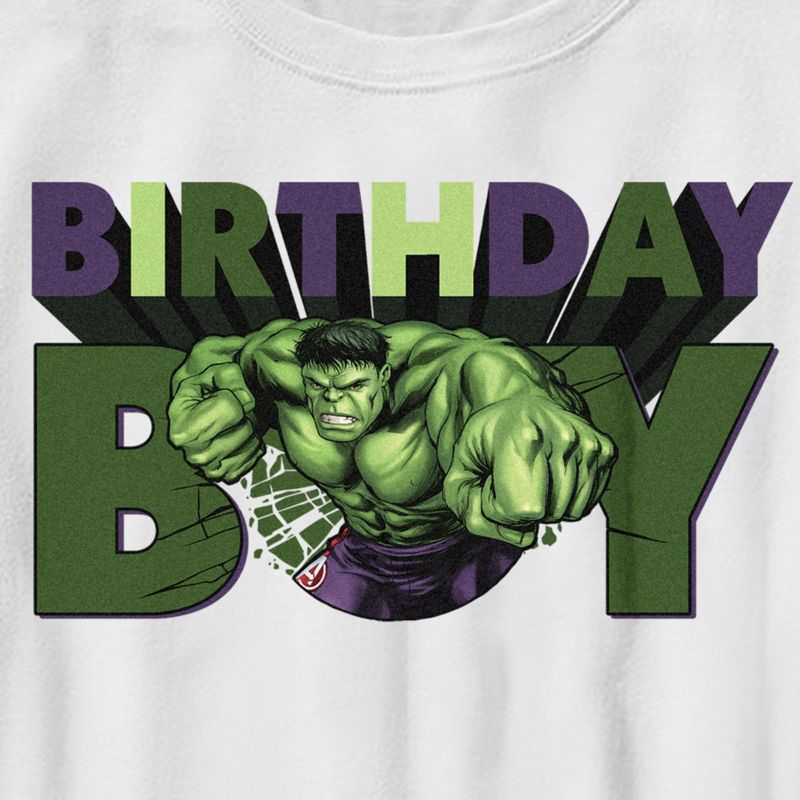 Boy's Marvel Birthday Boy Hulk T-Shirt, 2 of 5