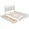 TIRAMISUBEST Queen Size Wooden Storage Platform Bed with 2 Big Drawers and Twin-XL Size Trundle, Modern Bed Frame with One set of Sockets & USB Ports - 4 of 4