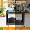 Utility Service Cart 2 Shelf-550LBS Heavy Duty Plastic Rolling Utility Cart with 360¡ã Swivel Wheels - 4 of 4