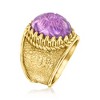 Ross-Simons 8.25 Carat Amethyst Flower Ring in 18kt Gold Over Sterling - 3 of 4