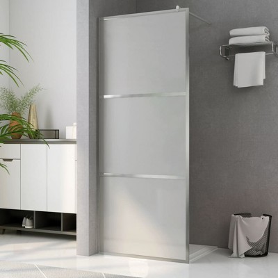 VidaXL Walk-in Shower Wall with Whole Frosted ESG Glass 31.5 in.x76.8 in.