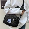 Dimensional diamond pattern Crossbody bag, suitable for leisure commuting, lightweight and easy to carry, essential for daily travel - 3 of 4