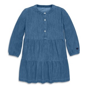 Primary Kids Chambray Popover Dress In Classic Chambray - 1 of 1