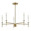 Lark Hux 5 - Light Chandelier in  Lacquered Brass - 2 of 4