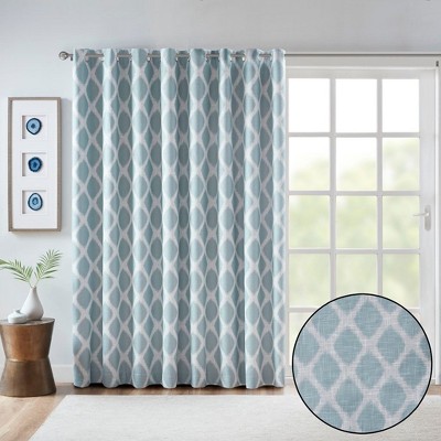 PAGED 84"x100" Printed Ikat Curtain Panel,Blackout Curtains for Bedroom,Window Patio Panel with Grommet Top,Living Room Curtains