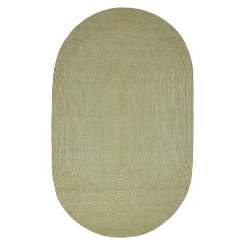 Reversible 6' X 8' Oval Area Rug for Bedroom, Braided Indoor Jute Rugs