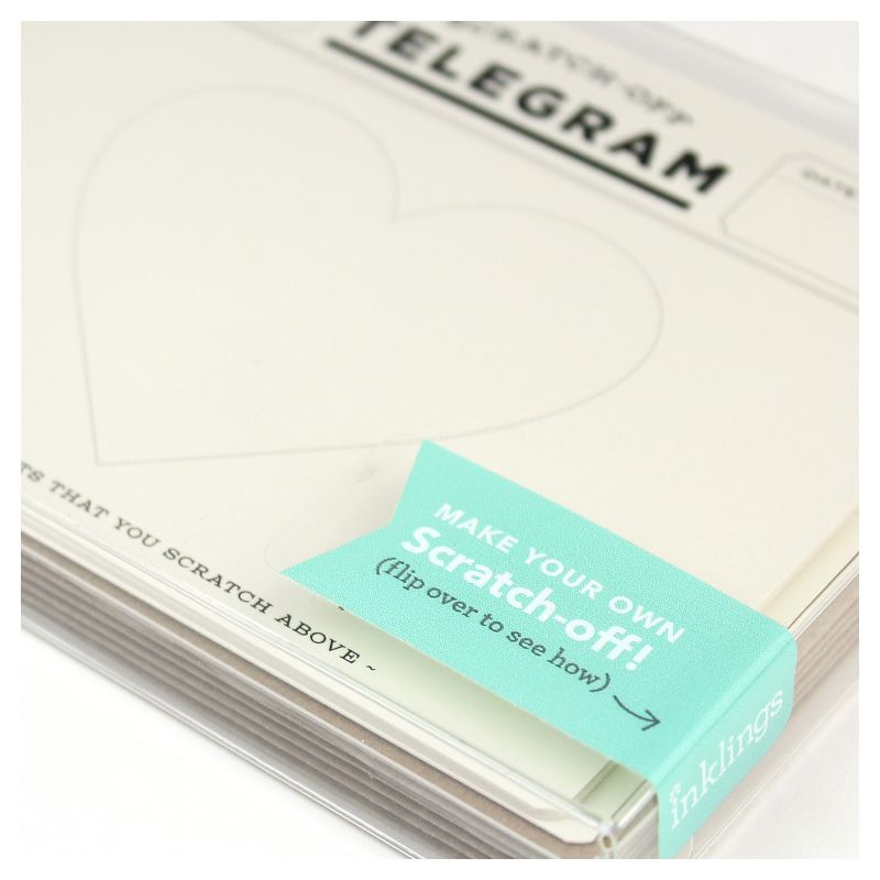 6ct Classic Telegrams Scratch-off Greeting Cards, 5 of 6